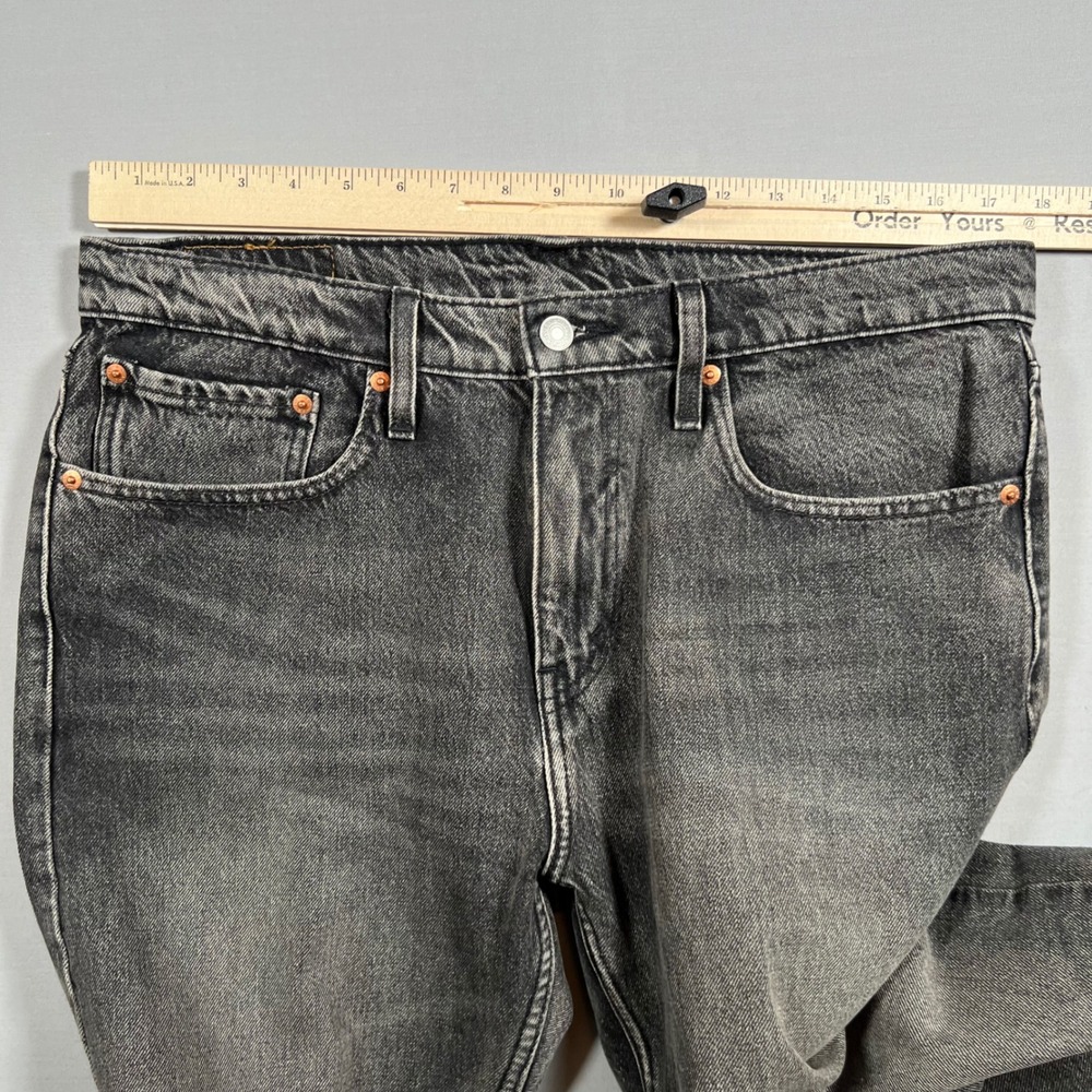 Levis 502 Jeans Mens 34x30 Gray Faded Denim Pants Grunge 90s Style - Picture 7 of 12